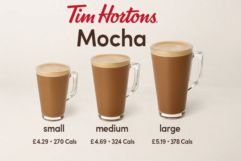 Tim Hortons Mocha size