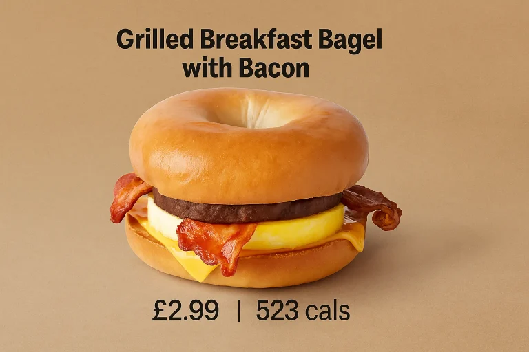 Grilled Breakfast Bagel with Bacon