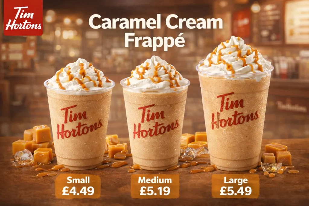 Tim Hortons Caramel Cream Frappé Prices