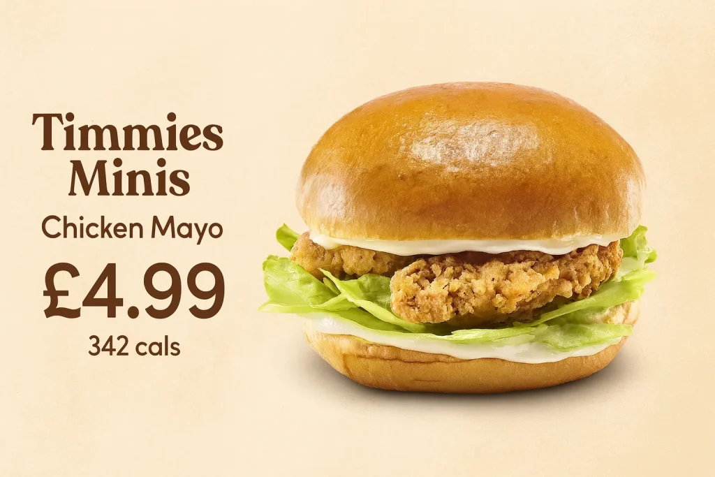 Timmies Minis Chicken Mayo Sandwich Tim Hortons UK — Price & Calories